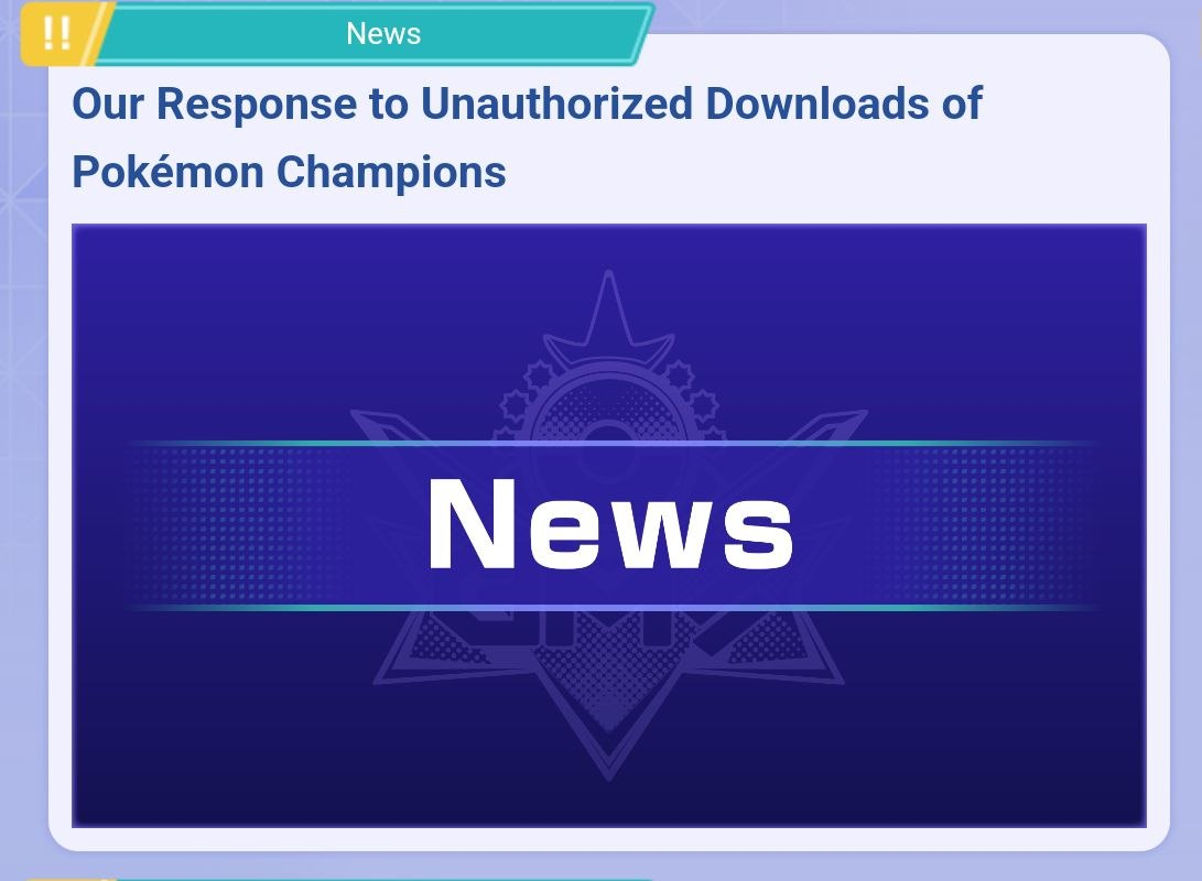 News warning that Nintendo is taking action against Unauthorized Downloads